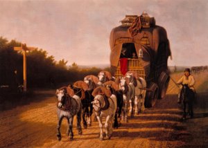 Het pakketpost van Ludlow door Jacques Laurent Agasse